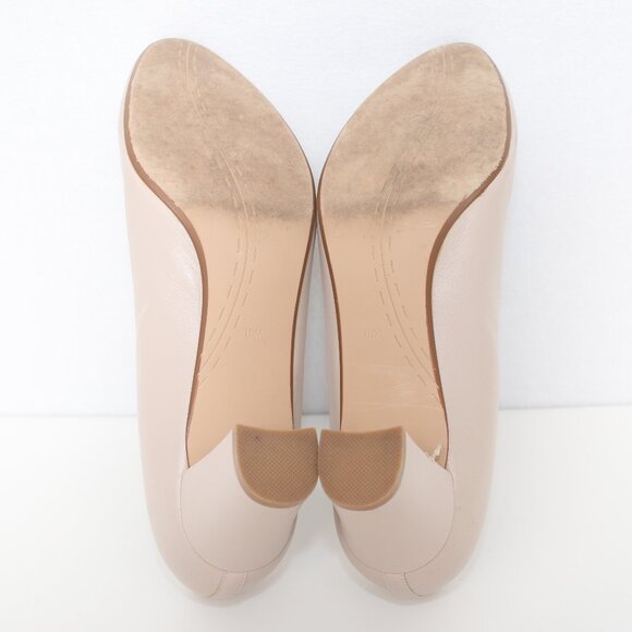 Vaneli Ivory Leather Heeled Pumps Sz 10 - Picture 5 of 7